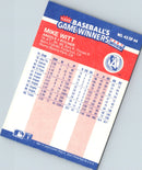 1987 Fleer Game Winners Mike Witt