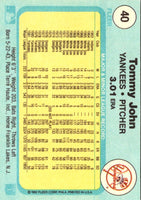1982 Fleer Tommy John #40