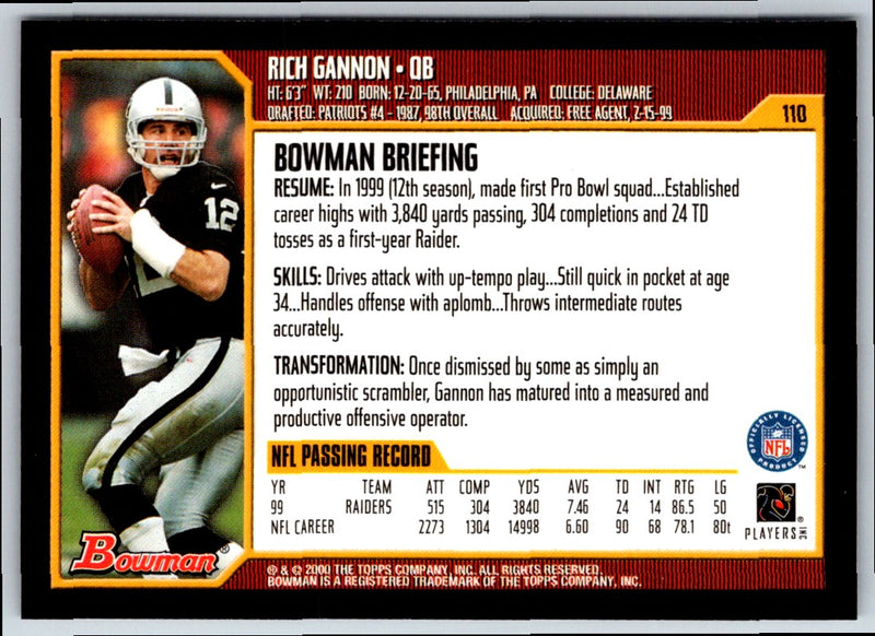 2000 Bowman Rich Gannon