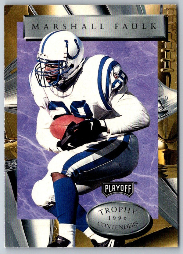 1996 Playoff Trophy Contenders Marshall Faulk #5