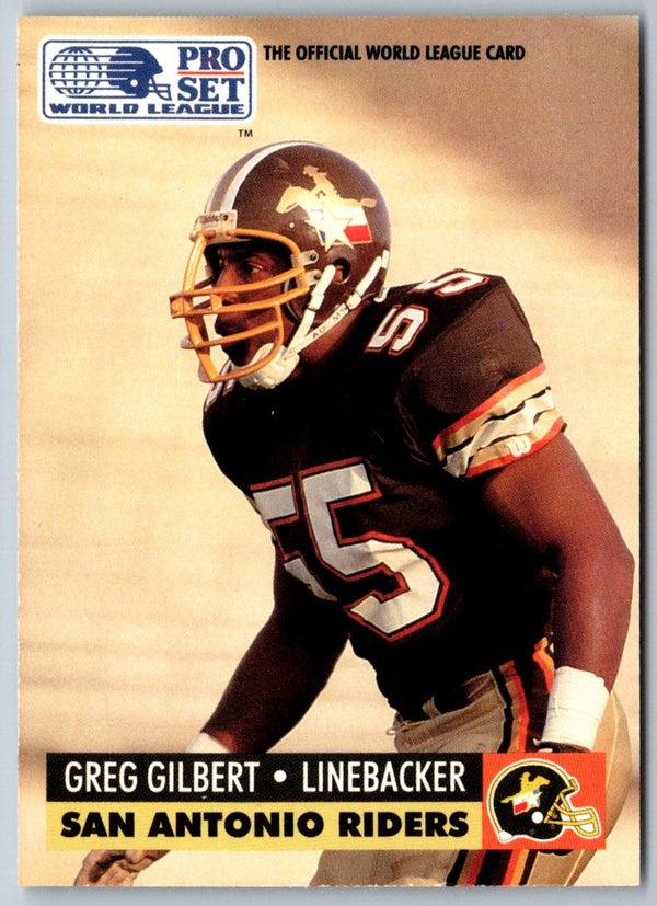 1991 Pro Set WLAF World Bowl Combo Greg Gilbert #32