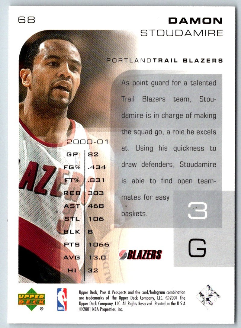 2001 Upper Deck Pros & Prospects Damon Stoudamire