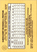 1985 Donruss Greg Pryor