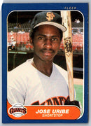 1986 Fleer Jose Uribe