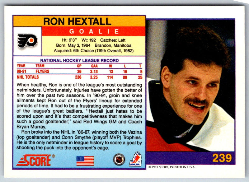 1991 Score American Ron Hextall