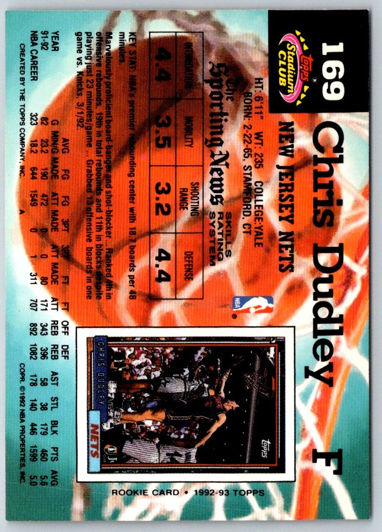 1992 Stadium Club Chris Dudley
