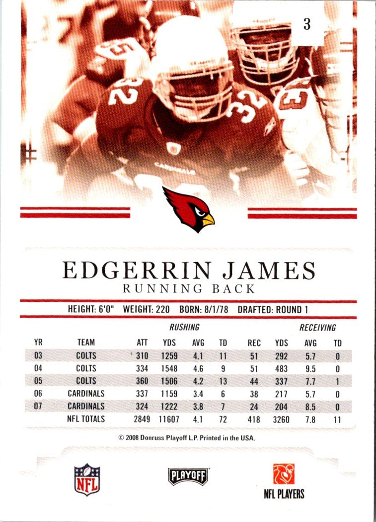 2008 Playoff Prestige Edgerrin James