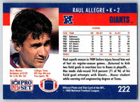 1990 Pro Set Raul Allegre #222