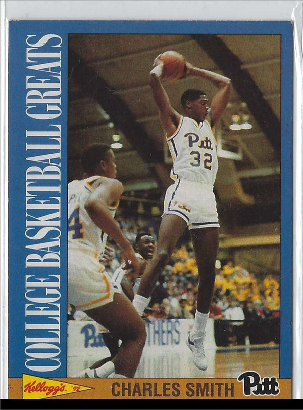 1992 Kellogg's Raisin Bran College Basketball Greats Charles Smith #12