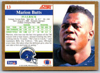 1991 Score Marion Butts #13