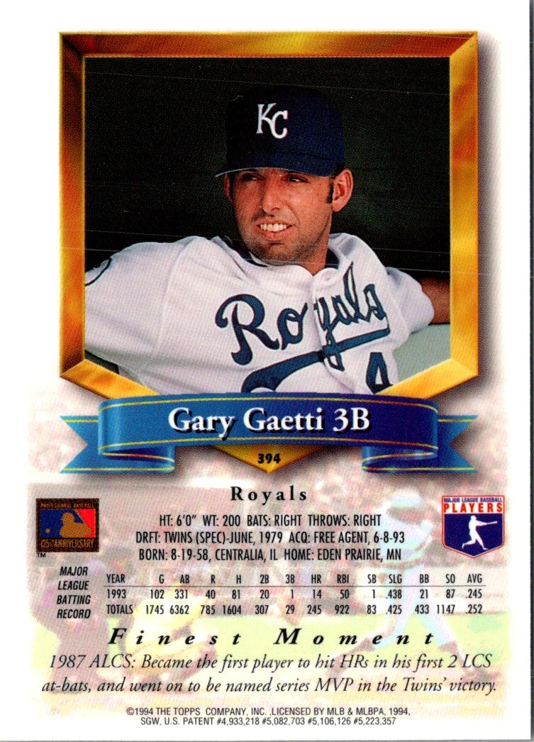 1994 Finest Gary Gaetti
