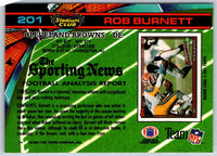 1991 Topps Stadium Club Football Rob Burnett #201