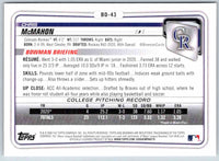 2020 Bowman Chris McMahon #BD-43
