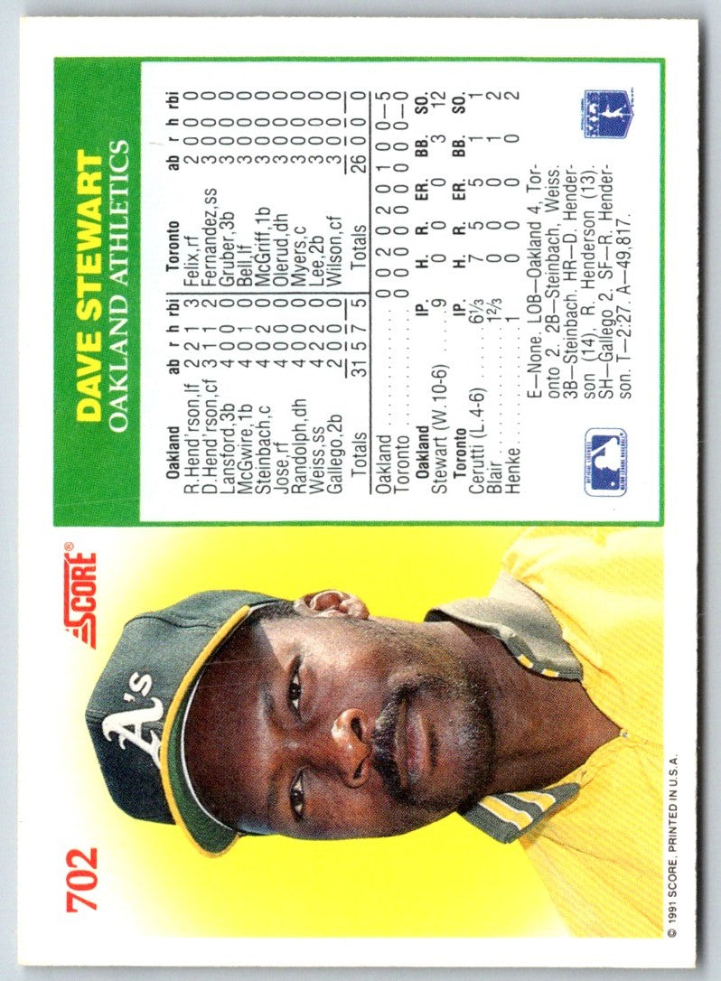 1991 Score Dave Stewart