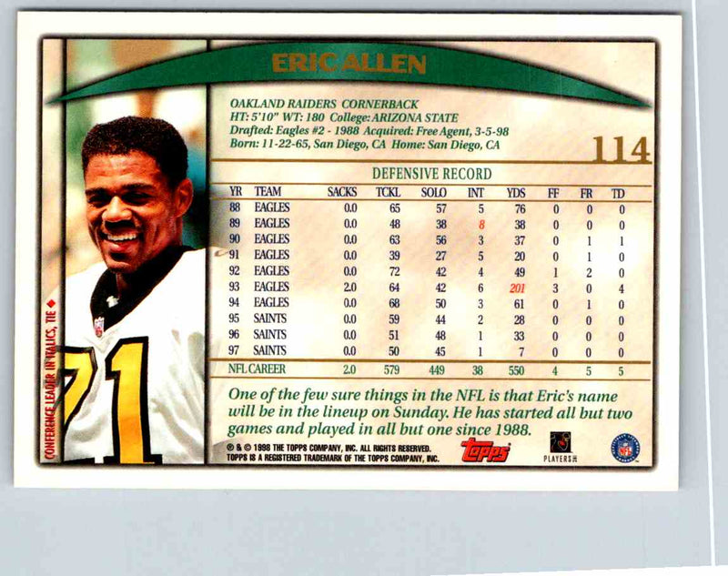 1998 Topps Eric Allen