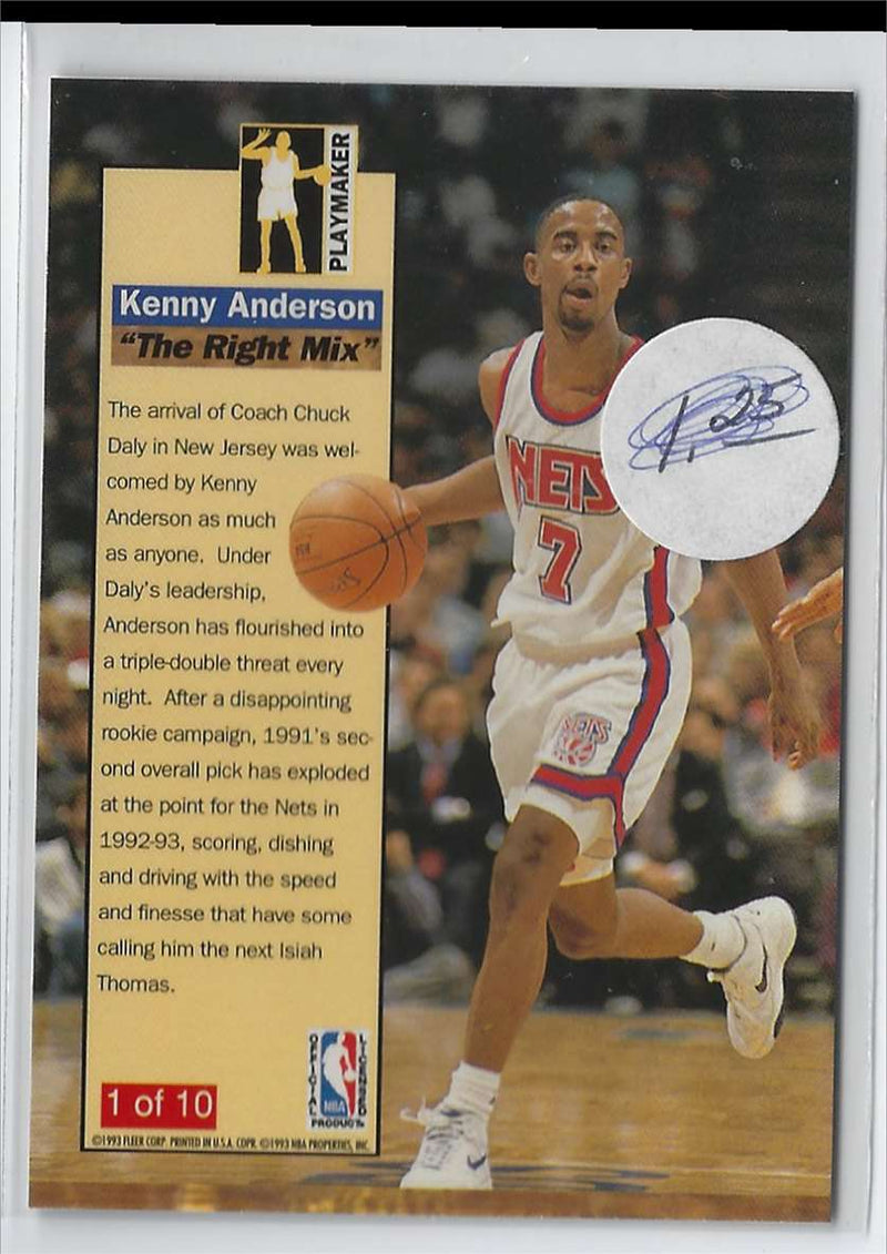 1992 Ultra Playmakers Kenny Anderson