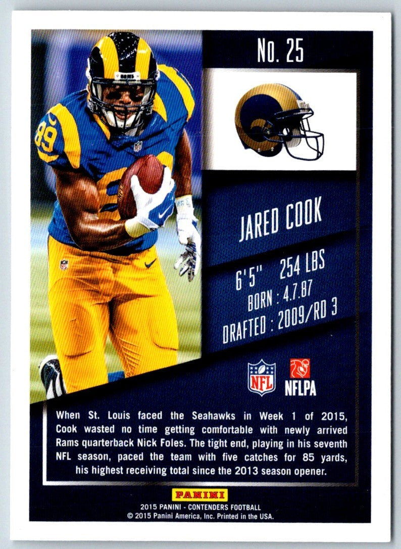 2015 Panini Contenders Jared Cook