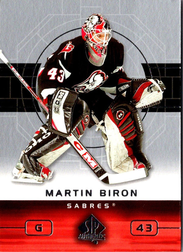 2002 Upper Deck Top Shelf Martin Biron #9