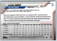 2020 Topps Aaron Judge #31