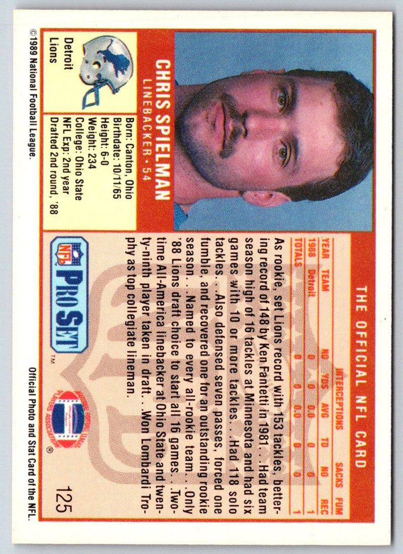 1989 Pro Set Chris Spielman