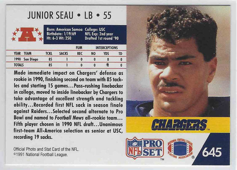 1991 ProSet Junior Seau