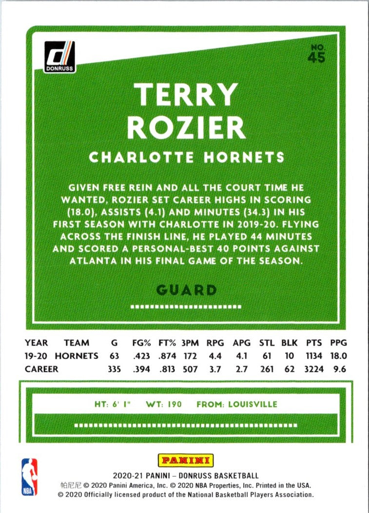 2020 Donruss Terry Rozier