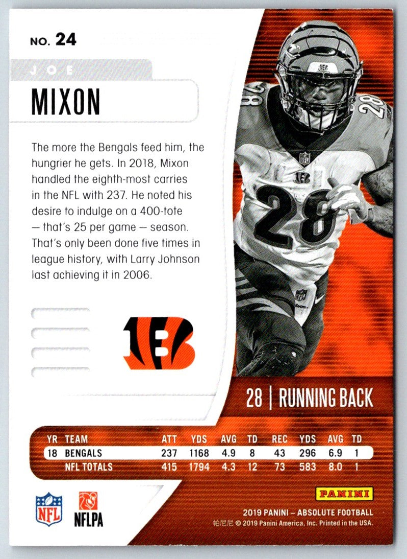 2019 Panini Absolute Joe Mixon