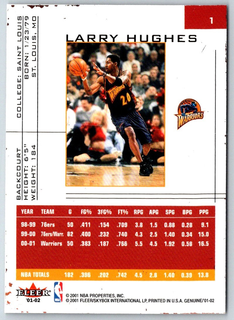 2001 Fleer Genuine Larry Hughes