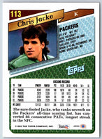 1993 Topps Chris Jacke #113