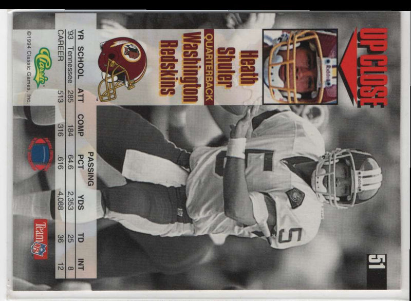 1994 Pinnacle Team Histories Washington Redskins