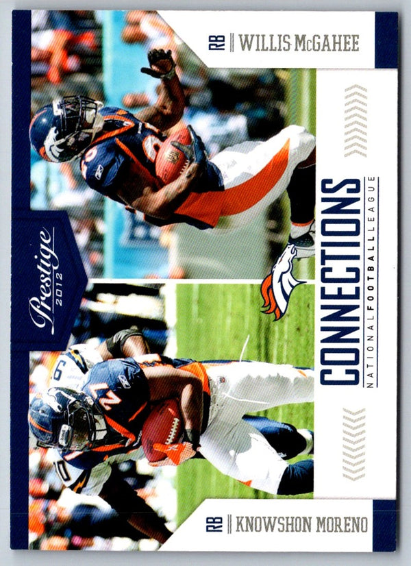 2012 Panini Prestige Connections Knowshon Moreno/Willis McGahee #20